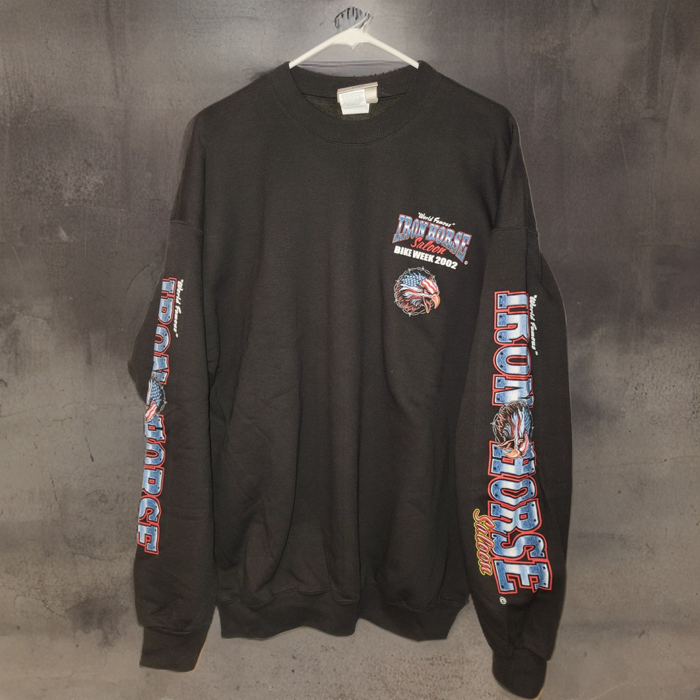 Vintage 2002 Iron Horse Saloon Bike Week Crewneck - Like New - XL